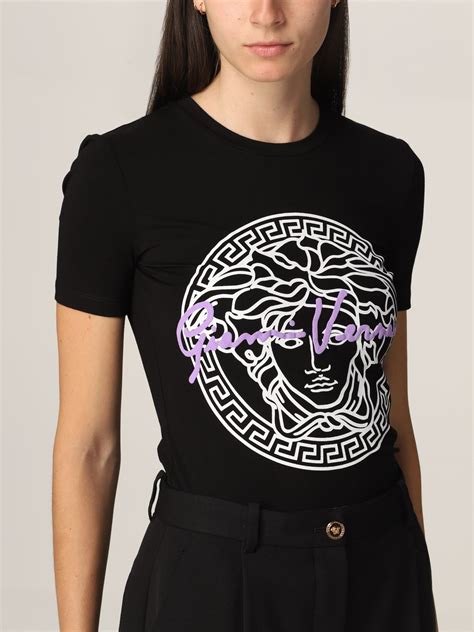 versace t shirt women's sale|versace t shirt medusa.